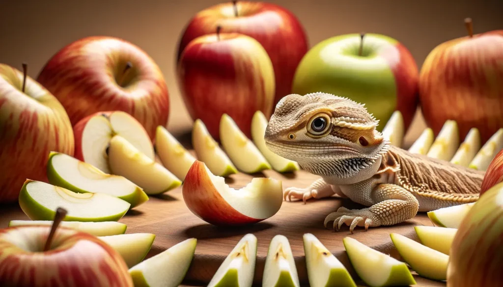 Apples and Baby Bearded Dragons