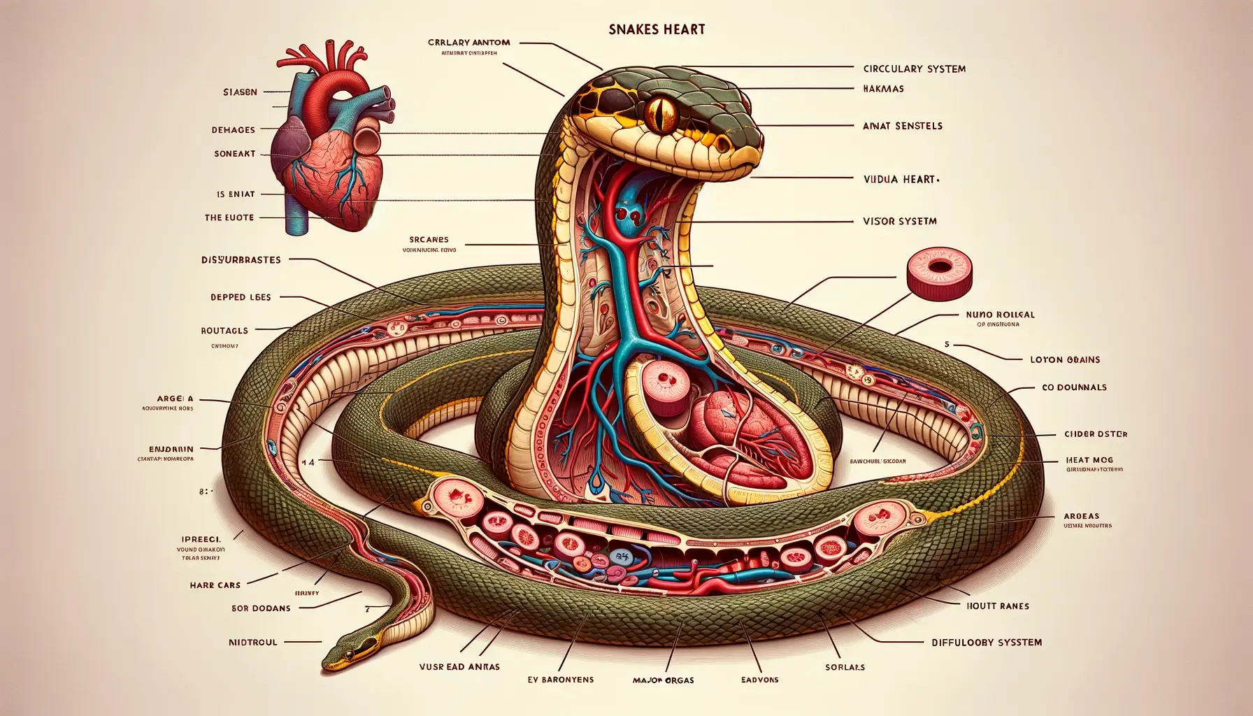 do snakes have a heart