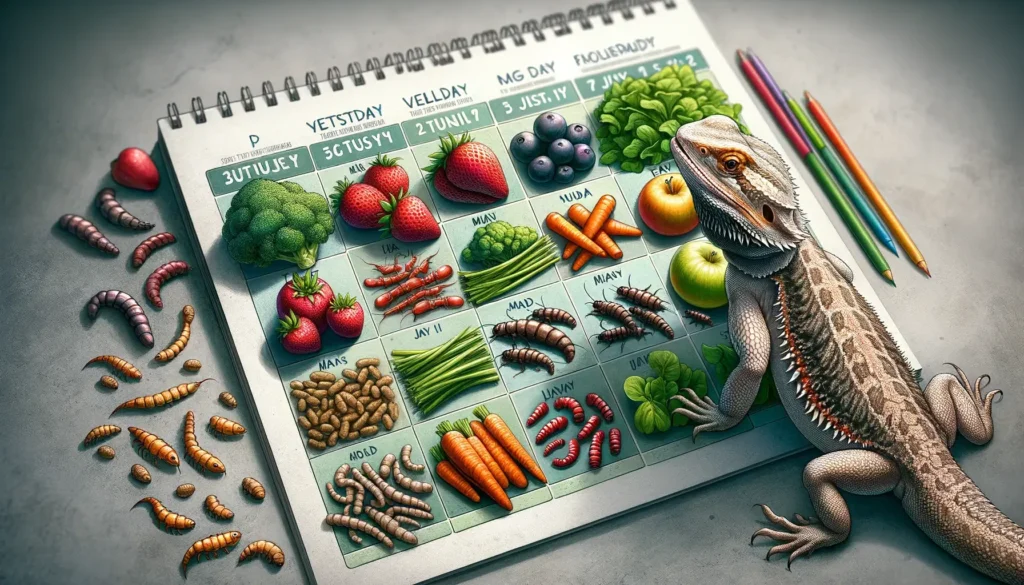 bearded dragon food chart
