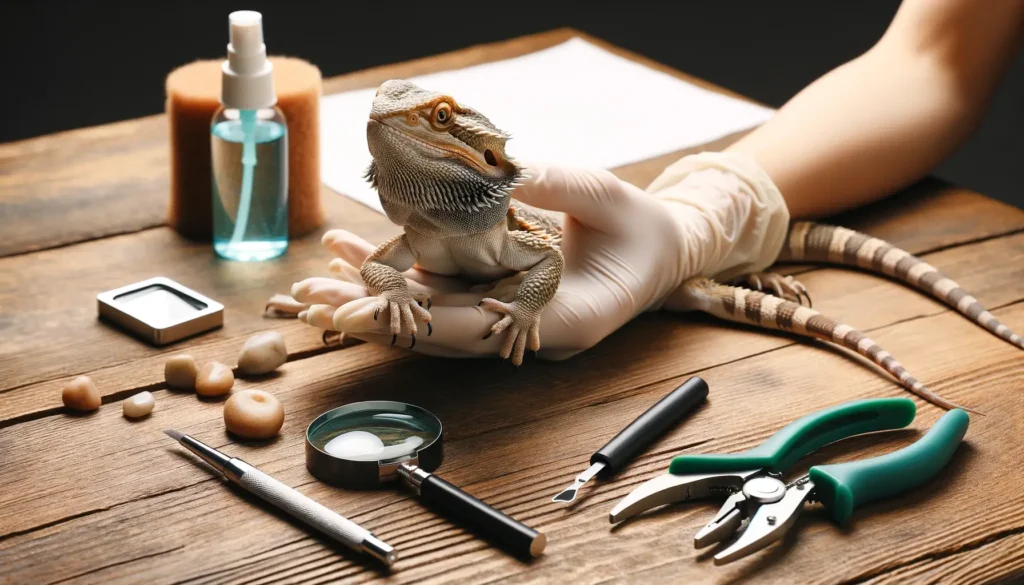 how short to cut bearded dragon nails
